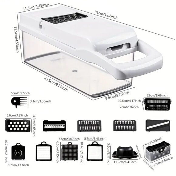 16 in 1 Multifunctional Vegetable CHOPPER MINCER, SHREDER ,DICER,SLICER&CUTTER - Picture 4 of 5